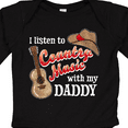 thumbnail image 4 of Inktastic I Listen to Country Music with My Daddy Guitar and Hat Boys or Girls Long Sleeve Baby Bodysuit, 4 of 5