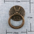 thumbnail image 7 of 2Pcs Vintage Dragon Head Cabinet Wardrobe Furniture Drawer Pull Handle Knob Ring, 7 of 7
