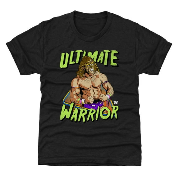 Youth 500 Level Black The Ultimate Warrior Pop Flex T-Shirt