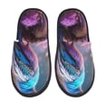 thumbnail image 1 of Balery Beautiful Flower Blue Bird Pantuflas de Casa de Felpa Silenciosas con Diseño Estampado, Zapatillas Cómodas Antideslizantes de Algodón para Interior-Large, 1 of 8
