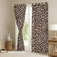 thumbnail image 3 of Manfei Brown Cheetah Print Blackout Curtains Set of 2 (52x84 Each) for Female, Modern Fashion Style Window Curtains, Cow Stripes Curtains and Drapes, Curtains and Drapes Room Decor, 3 of 6