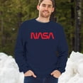 thumbnail image 4 of Vintage NASA Worm Logo Crewneck Sweatshirt Astronaut Space Exploration Emblem, 4 of 7