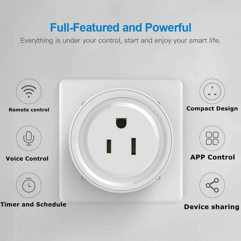 BN-LINK Smart Wi-Fi Plug Outlet, Remote Control by App, Weatherproof,  Requires 2.4 GHz Wi-Fi 
