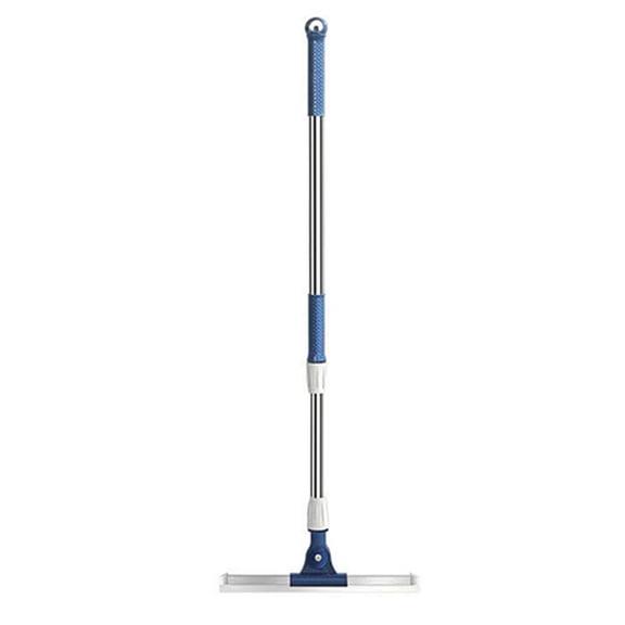 4-in-1 Floor Squeegee Broom, Long Handle Silicone Water Wiper and Sweeper for Hair, Dust, Spills, Bathroom Tile, Windows and Hardwood, Style A, 35cm