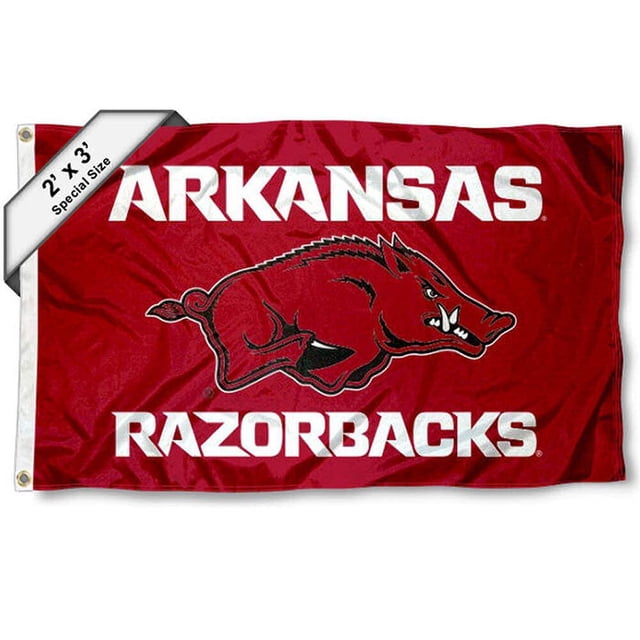 Drapeaux et Bannières Universitaires Co. Arkansas Razorbacks Drapeau 2x3 Pieds