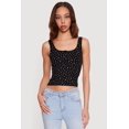 thumbnail image 2 of Women's Ditsy Floral Print Henley Tank Top, 2 of 4