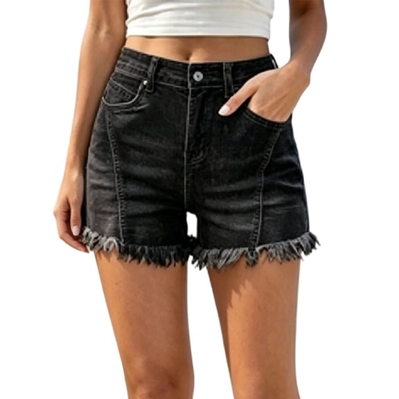 Womens Shorts,Womens Jeans Shorts High Waisted Loose Fit Summer Casual Stretchy Comfort Solid Denim Outfits