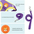 thumbnail image 6 of HANI Dog Harness, Pet Harness with 1 Dog Leash, Adjustable Soft Padded Dog Vest, Reflective No-Choke Pet Suede Vest with Easy Control Safety buckle,Fit for Small Dogs and Cats Rabbit​,Purple,S, 6 of 9