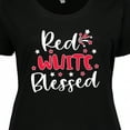 thumbnail image 4 of Inktastic 4th of July Red White Blessed Fireworks Women's Plus Size T-Shirt, 4 of 5