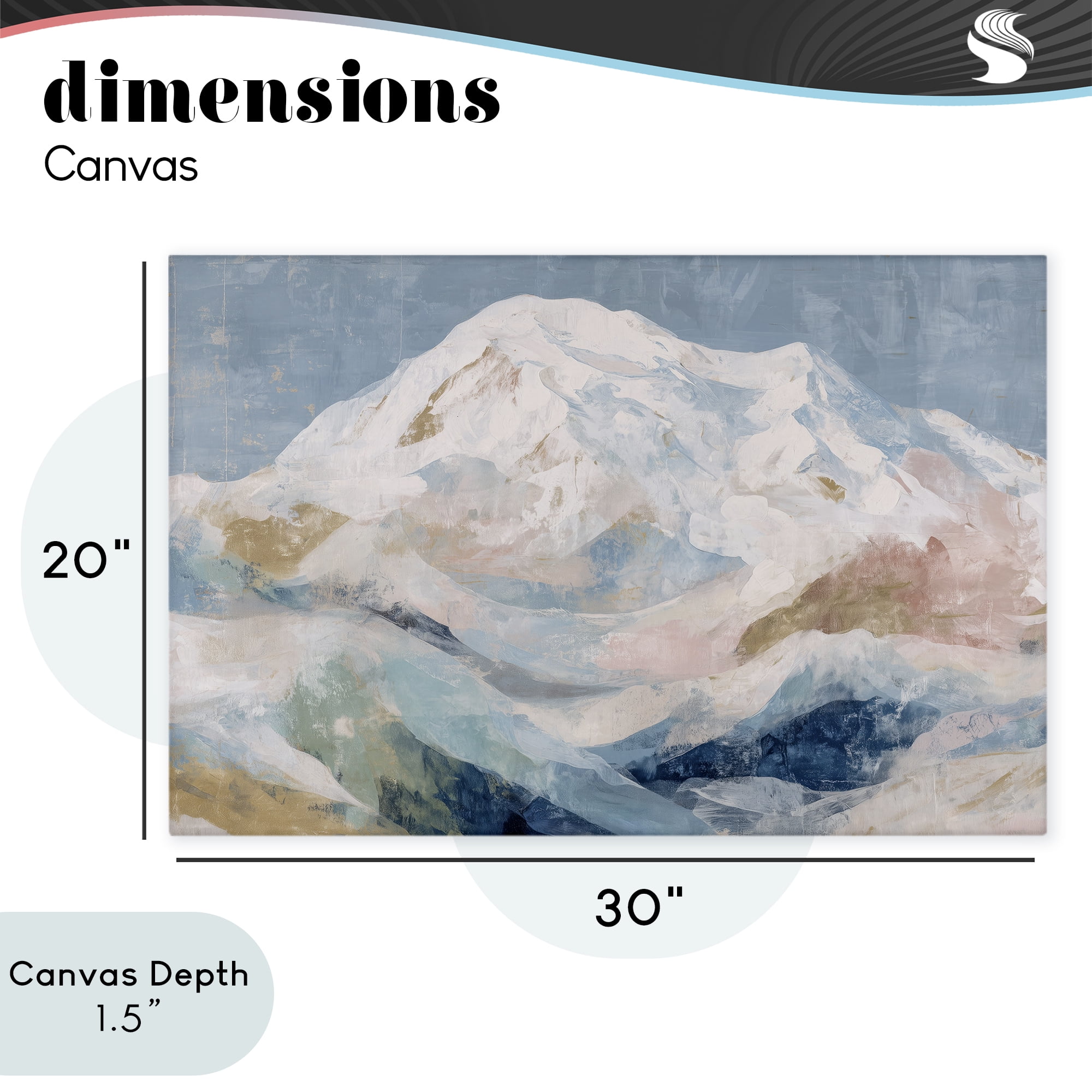 Stupell Industries Icy Mountain Range at Dusk Canvas Wall Art, design by Chromatic Storm Studio