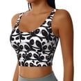 thumbnail image 2 of Gukieu Panda Print Women's Sports Vest, Low-neck U-shaped Removable Pad Sports Bra for Yoga, Exercise, Dance-Small, 2 of 8