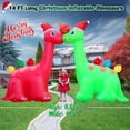 thumbnail image 2 of 14FT Christmas Inflatable Double Dinosaurs with Xmas Remind Bag,Blow up Yard Decorations with Powerful Blower and Built-in LED Lights, Giant Xmas Dinosaurs Indoor Outdoor Decor for Garden Lawn Party, 2 of 6
