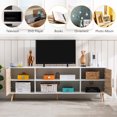 thumbnail image 6 of ChVans 70 Inch Mid Century Modern TV Stand for TVs up to 80 inches, Wood TV Stand with Storage, Entertainment Center for Living Room Bedroom, TV Media Console, 6 of 8