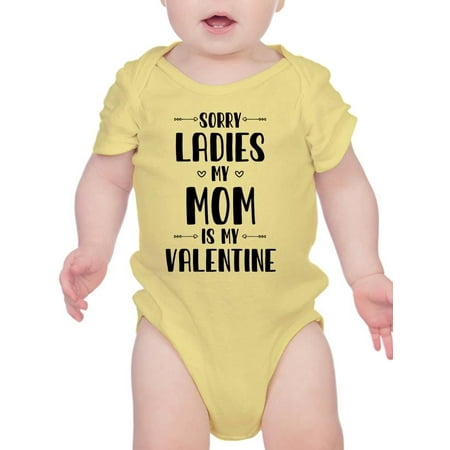 

My Mom Is My Valentine Bodysuit Infant -Smartprints Designs 18 Months