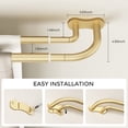 thumbnail image 3 of OLV Wrap Around Double Curtain Rods for Window,30-60 inch,Gold, 3 of 9
