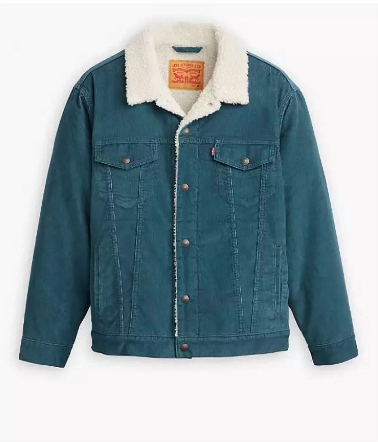 Levi's Men's Corduroy Sherpa Lined Trucker Jacket Medium Blue US