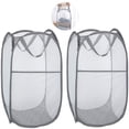 thumbnail image 1 of Cesta de lavandería plegable negra (paquete de 2), cesta de almacenamiento de ropa sucia, cesta de almacenamiento redonda, compatible con el organizador del hogar, habitación de los niños, 1 of 6
