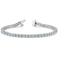 thumbnail image 3 of JewelMore Diamond Tennis Bracelet | 2 Carat - 10 Carat Certified Lab Grown Diamond Bracelet Line 7" | 14K in White Yellow Or Rose Gold | Darcy Round Tennis Bracelet | FG-VS1-VS2 Quality, 3 of 9