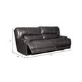 thumbnail image 5 of Wide 2 Seater Sofa with Manual Recliner and Track Arms, Gray, 5 of 5