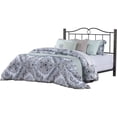 thumbnail image 3 of Bowery Hill Traditional Queen Metal Arched Scroll Headboard with Frame in Black, 3 of 12