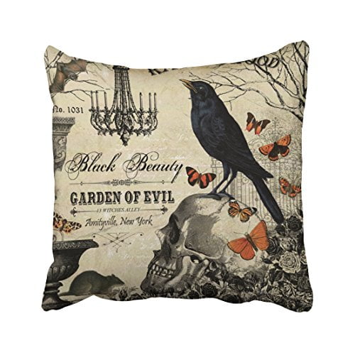 Throw Pillow Covers Ravens Bats Black Beauty Home Decor Cushion Sofa Case 