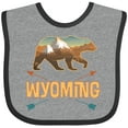thumbnail image 3 of Inktastic Wyoming Vacation Bear Silhouette Boys or Girls Baby Bib, 3 of 4
