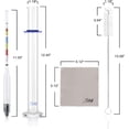 thumbnail image 5 of Triple Scale Hydrometer and Glass Test Jar for Wine, Beer, Mead & Cider - ABV, Brix and Gravity Test Kit, 5 of 6