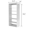 thumbnail image 2 of 70.2"H VivaVista Wooden Modular Closet System :Closet Organizer Modern Open Wardrobe Closet System for Bedroom&Coatroom White Finish for All Ages, 2 of 4