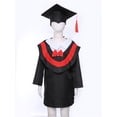 thumbnail image 4 of zdhoor Robe Longue de Collation des Grades Académique pour Enfants Garçons Filles avec Pompon, Rouge 150, 4 of 7