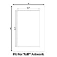 thumbnail image 2 of Textured White Picture Frame Mat for 9x13 Frames - Fits 7x11 Photos - 25 Mats, 2 of 7