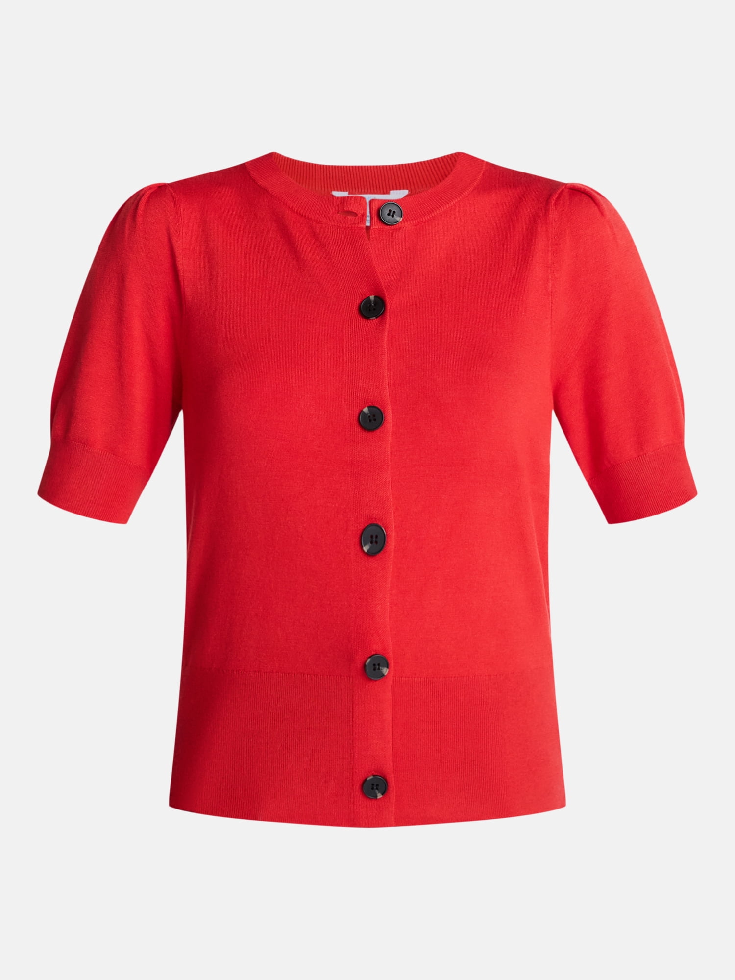 Time and Tru Woman's Crew Cardigan with Short Sleeves, Sizes XS-XXXL