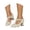 Beige, variant on AJGRHE Women's T-Strap Mary Jane Pumps Low Block Heels Closed Round Toe Ankle Strap Wedding Evening Party Dress Office Work Shoes Black 45