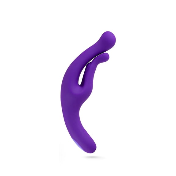 Eden Dual Stimulator Vibrator with Flexible Handle, Purple