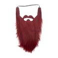 thumbnail image 4 of Soidarity Barbas postizas fáciles de usar para disfraces de Halloween Aplicaciones amplias y bien pensadas Amplia escala Cuidado del cabello Rojo 40x21cm, 4 of 6