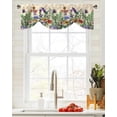 thumbnail image 3 of Plant Flower Petunia Lavender Short Window Curtain Adjustable Tie Up Valance for Living Room Kitchen Window Drapes, 3 of 6