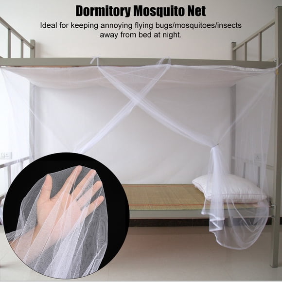 Mosquitera, Malla Fina De Poliéster Para Cama Contra Insectos Con Correas Para Atar, Para Dormitorio De Estudiantes, Litera Superior E Inferior