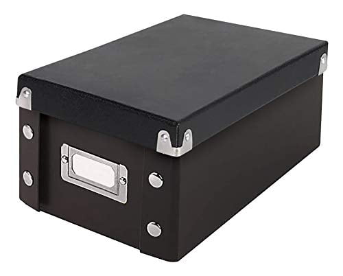 Black Fits 1100 4 x 4 x 6 Snap-N-Store Durable Collapsible Index Card File 
