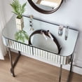 thumbnail image 3 of Mirrored Console Dressing Table with 2 Drawers | For Makeup, Jewelry Storage | Soft Edges for Safety and Modern Aesthetics, 3 of 4