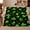 Green Aliens, variant on Cute Green Alien Flying Saucer Space Whimsical, Playful Celestial Art Scene, Warm Flannel Blanket for Living Room and Bedroom, Celestial Art Lovers Housewarming Gift, Playful Home Decor