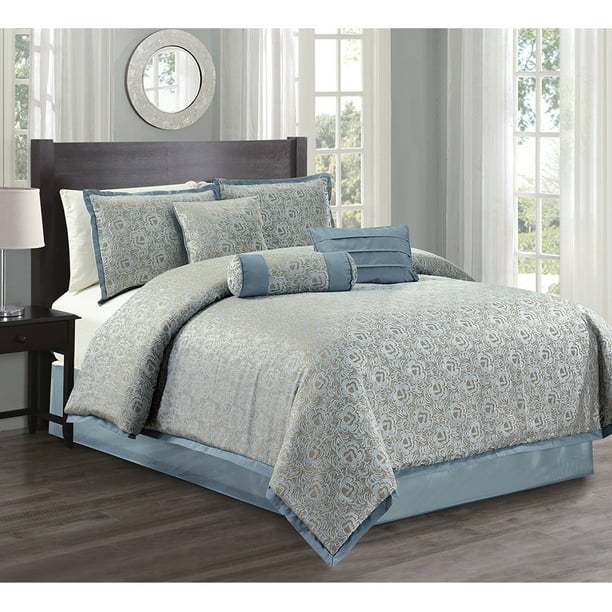 King/California King Quilted Comforter Set Bed In A Bag Includes