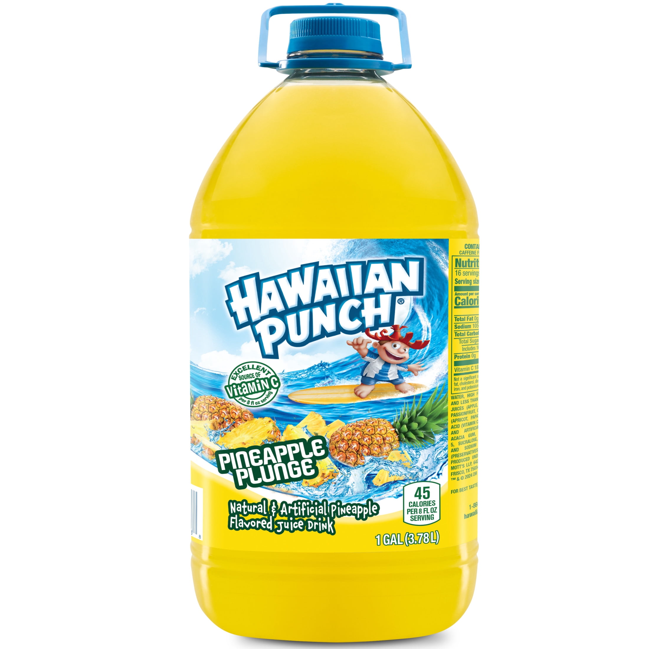 Hawaiian Punch Pineapple Plunge Juice Drink, 1 Gal, Bottle