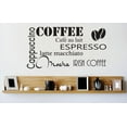 thumbnail image 1 of Wall Design Pieces Coffee Cappuccino Espresso Mocha Latte Kitchen 16x16 Inches, 1 of 1