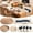 Blue, variant on 6 Sets Boho Table Runner and Woven Round Placemats Set, Black, 12x72 | Woven Placement for Dining with Boho Mats, Wood Bead Rings, Cloth Napkins, Burlap Runner Table Setting for Christmas Kitchen