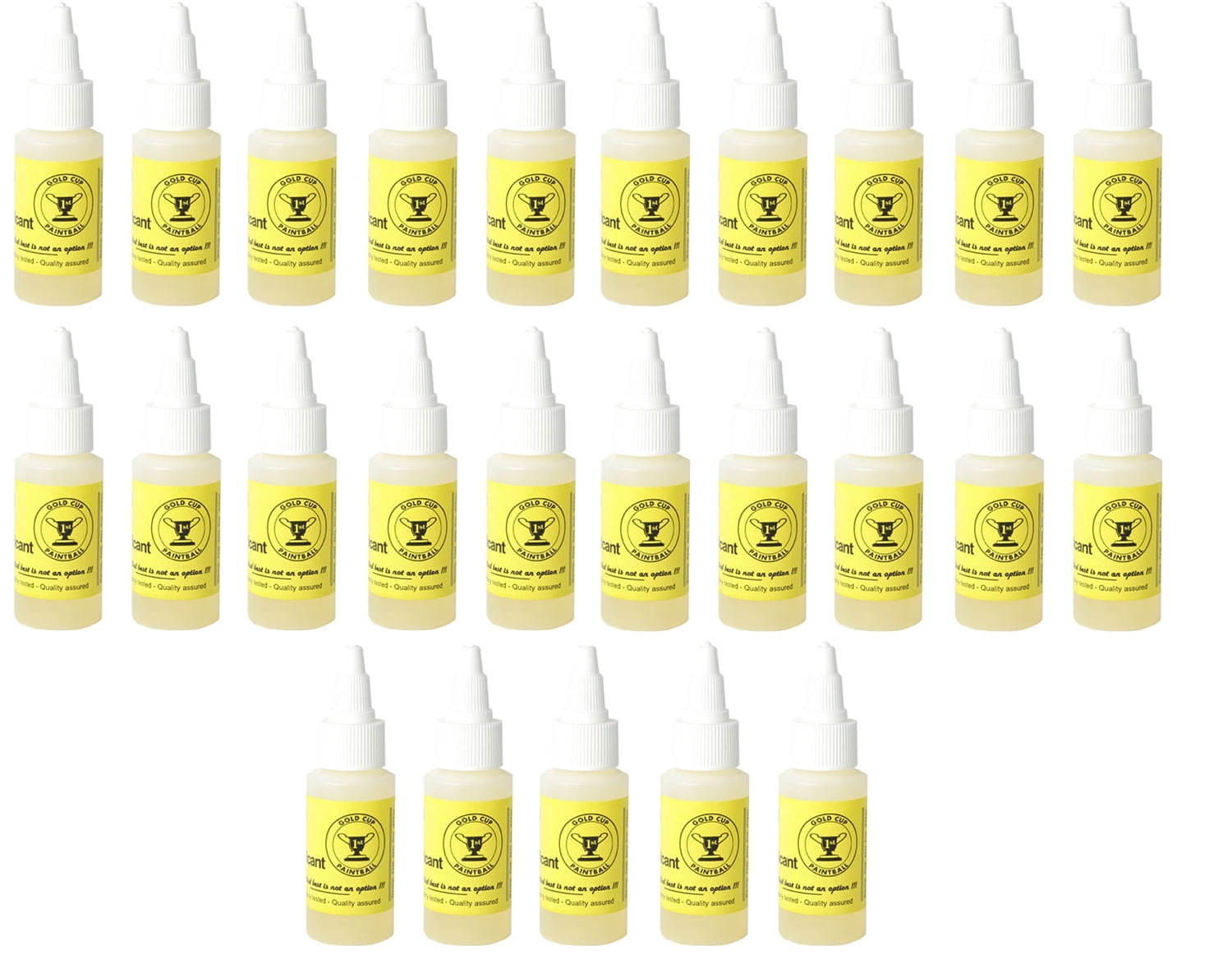 Gold Cup Premium Paintball Oil Lube 1oz Bottles 25 Pack
