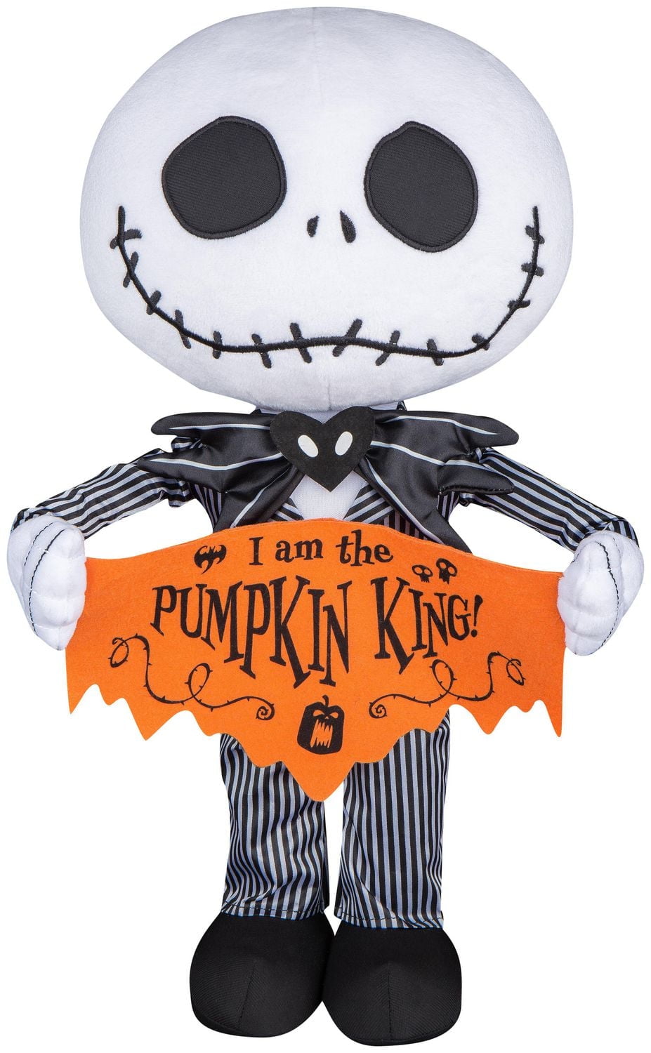 Halloween Greeter Big Head Jack w/ Pumpkin King Banner