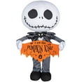 thumbnail image 1 of Halloween Greeter Big Head Jack w/ Pumpkin King Banner, 1 of 6