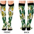 thumbnail image 2 of Coolnut 1 Pack St. Patrick's Day Clover Compression Socks for Women Men, Knee High Stockings for Athletic Sports,Running,Travel, 2 of 7