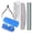 blue, variant on 10Pcs Stainless Steel Manicure Pedicure Tool Set, Dual Grit Nail File Buffer Cuticle Tools, Portable Home Nail Care Kit for Women Gift