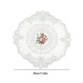 thumbnail image 3 of Meitianfacai European Retro Lace Placemats Table Mats French Old Wind Background Cloth Shooting Props Small Tablecloth Embroidery Mats, White, 3 of 6
