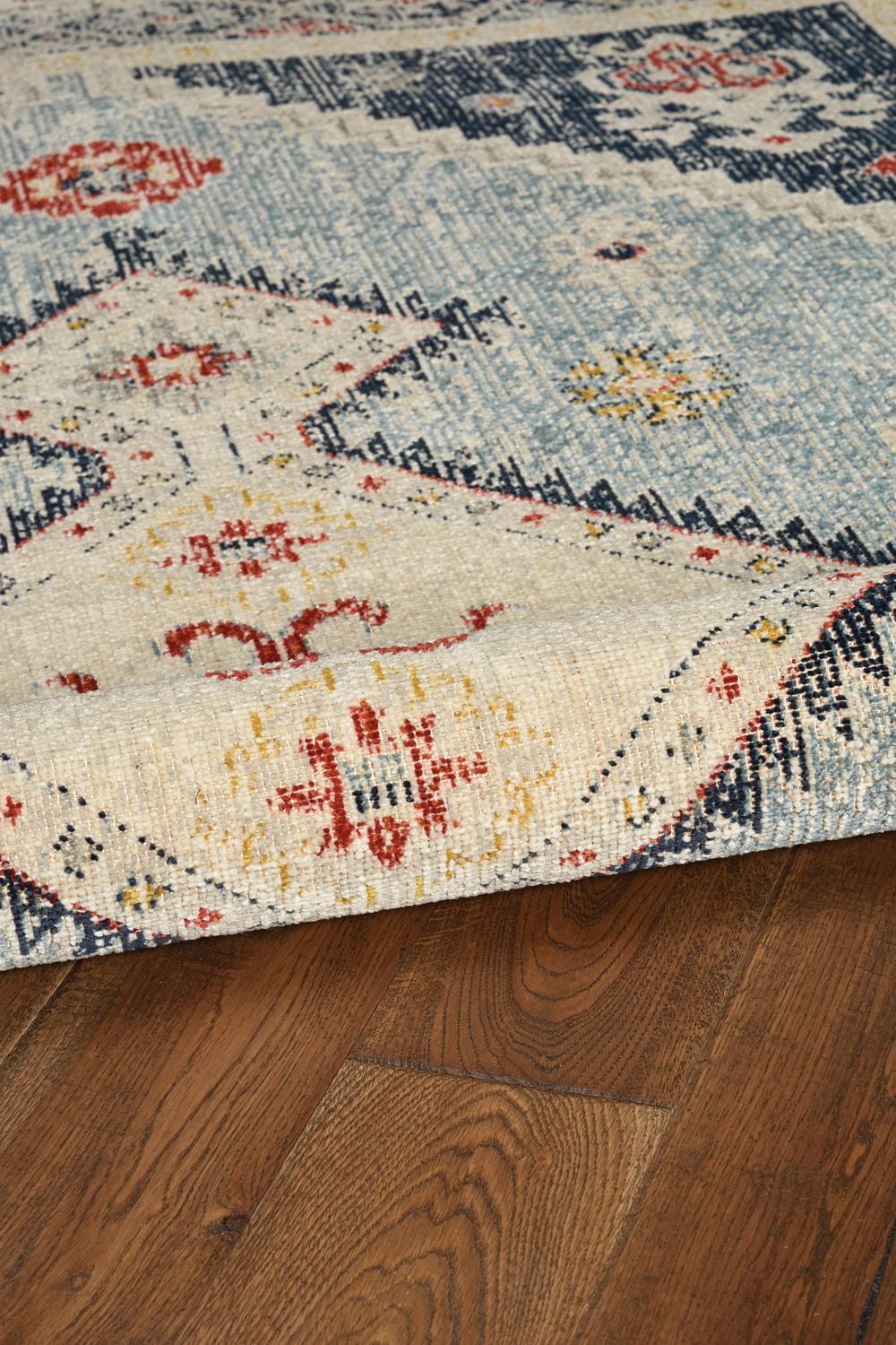 Great Zero Marle Ivory & Blue 5' x 7'6" Area Rug